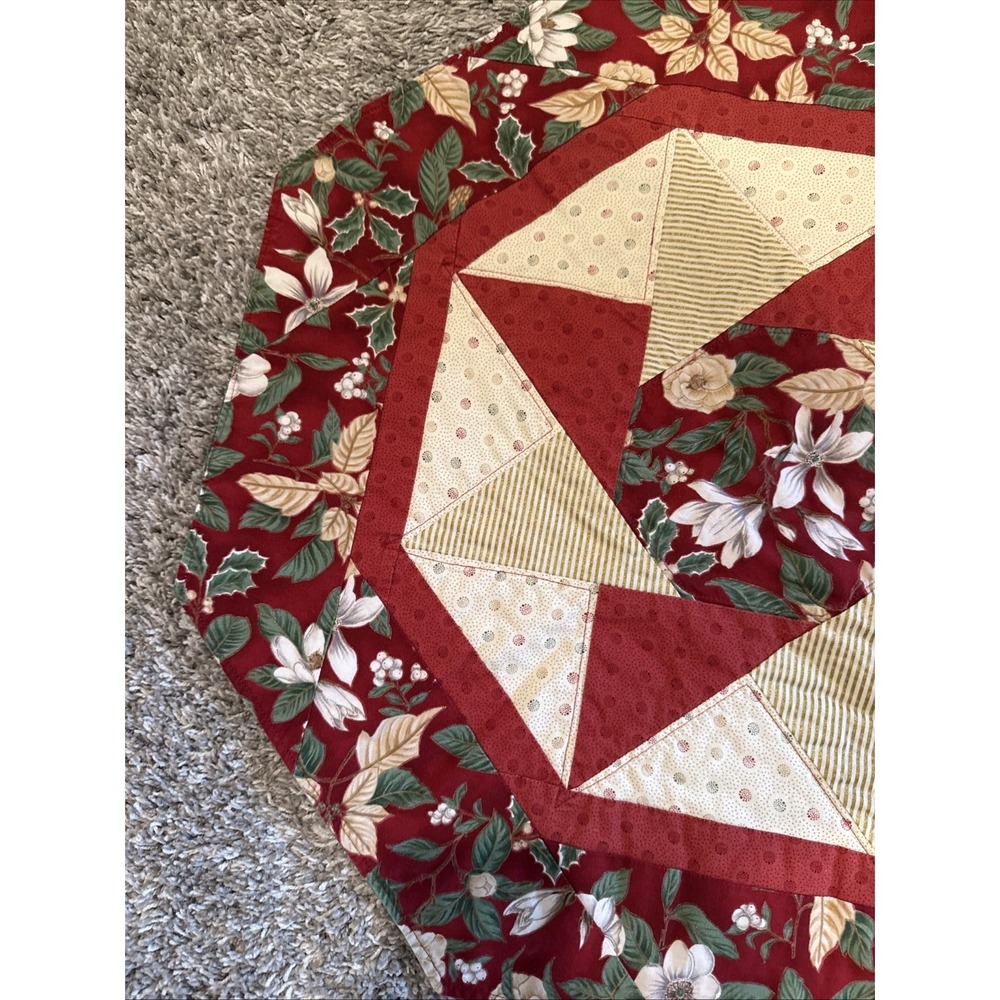 Handmade Quilted Table Topper Christmas Star Theme - Picture 3 of 6